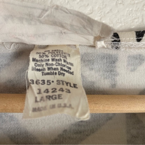 Vintage I'm a Smart Alec mudcloth tribal print crop top t-shirt, off white/black - Picture 8 of 12